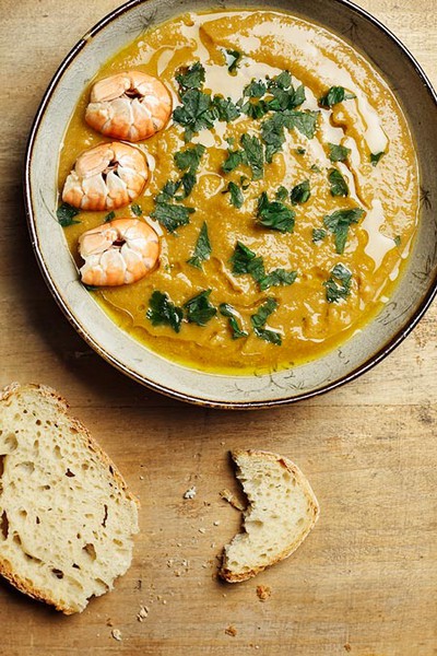 Crema di ceci e gamberetti, ricette intolleranti alimentari