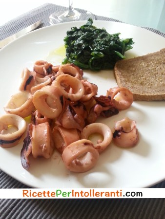 calamari e spinaci