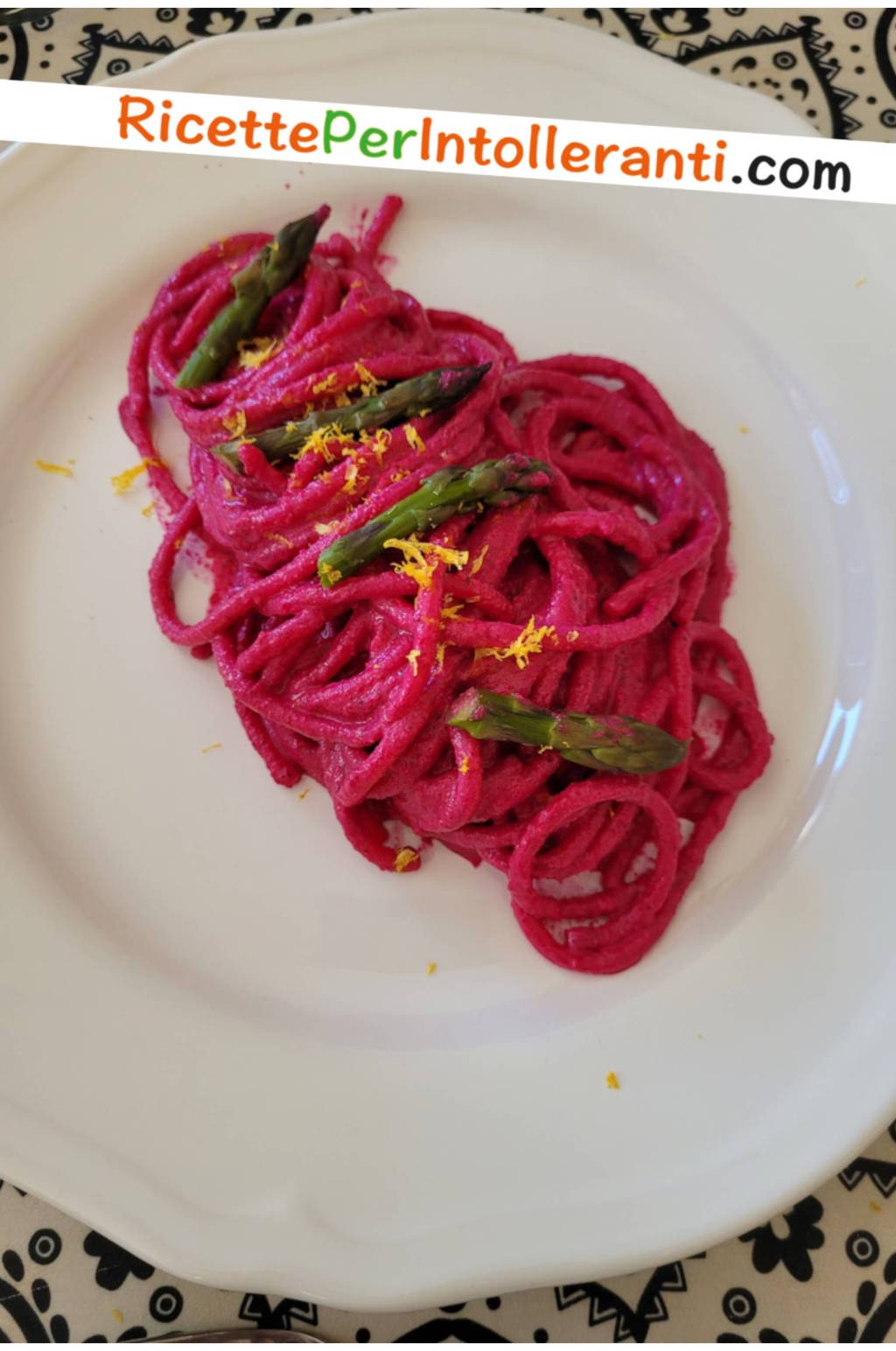 pici alla barbabietola, ricette per intolleranti