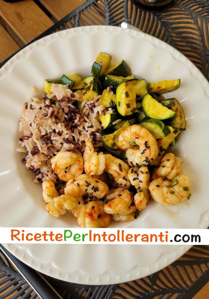 RISO, GAMBERI E ZUCCHINE